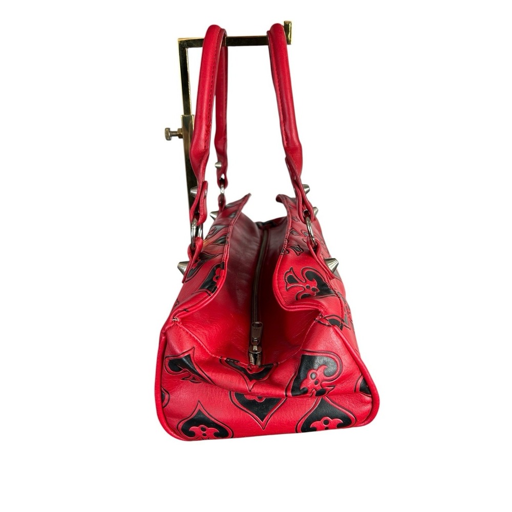 VTG Lux De Ville Y2k Barrel Satchel Handbag Rockabilly Punk Goth Vegas Casino - Picture 3 of 8